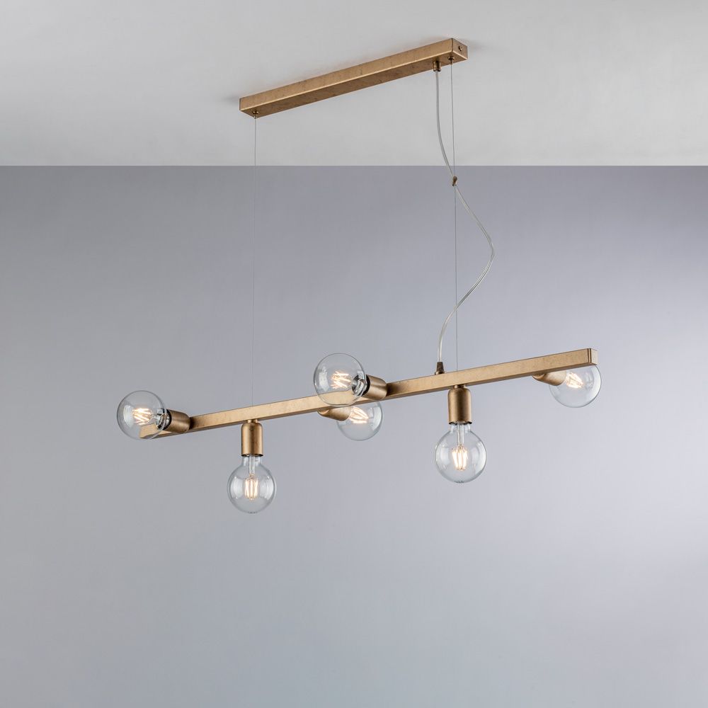 Sospensione contemporanea oro 6 luci FABIAN BL293-6-OR