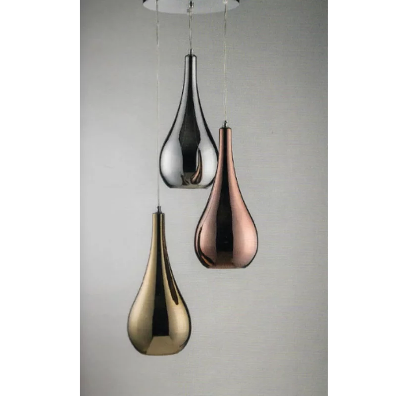 Lampadario a sospensione Vetro soffiato Collezione Noemi grande 3 Luci