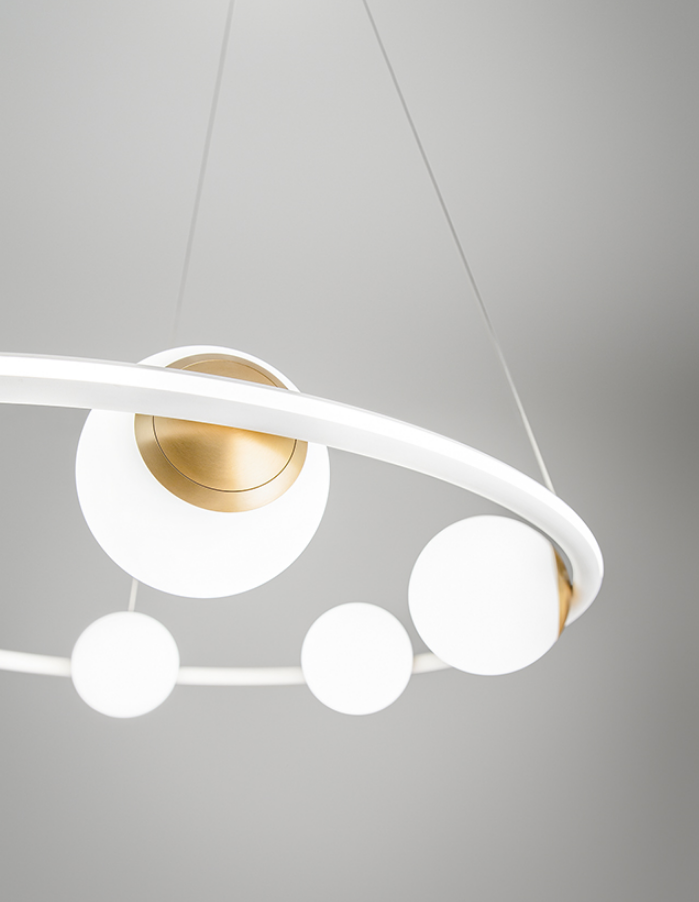 Lampadario Sospensione in vetro soffiato 6 Luci Ball