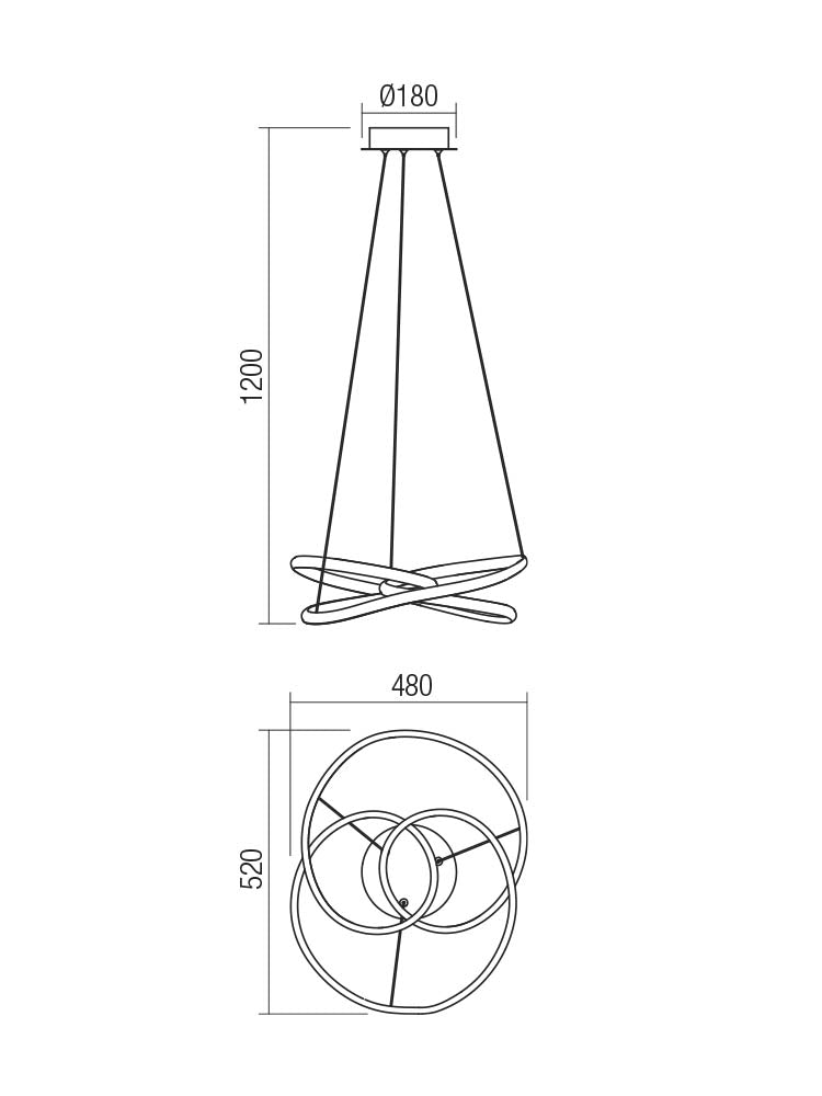 Lampadario Sospensione LED SINTRA D50/60