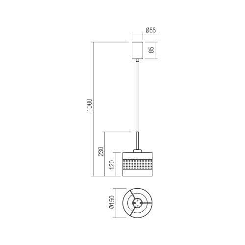 Sospensione 1 Luce Flint