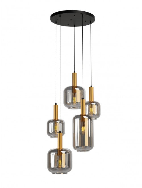 Lampadario moderno Sospensione 5 Luci Brina