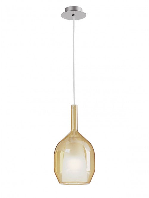 TRESOR 01-3635 REDO GROUP sospensione in vetro ambra 1 luce E27