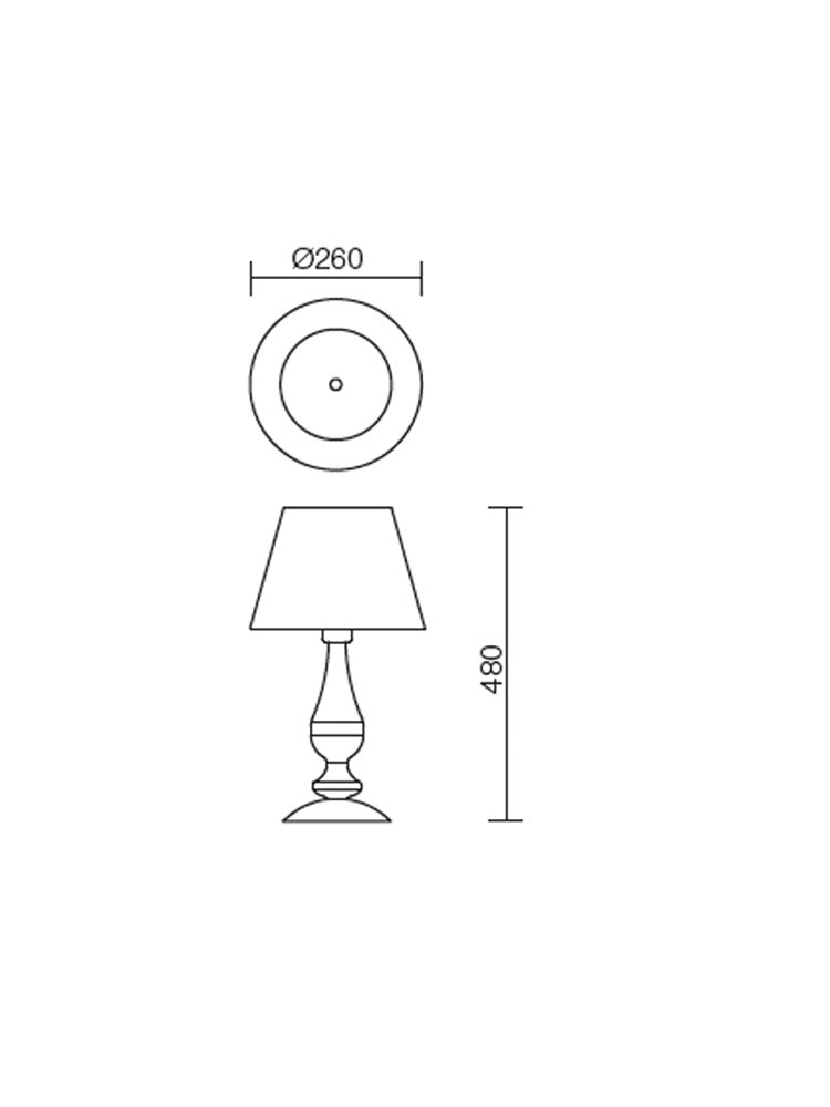 Lampada da Tavolo Classica Fabiola