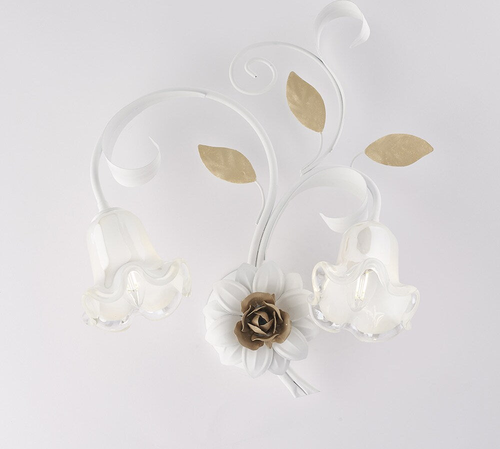 APPLIQUE FERRO BATTUTO ARTIGIANALE CESTO BL274-AP2