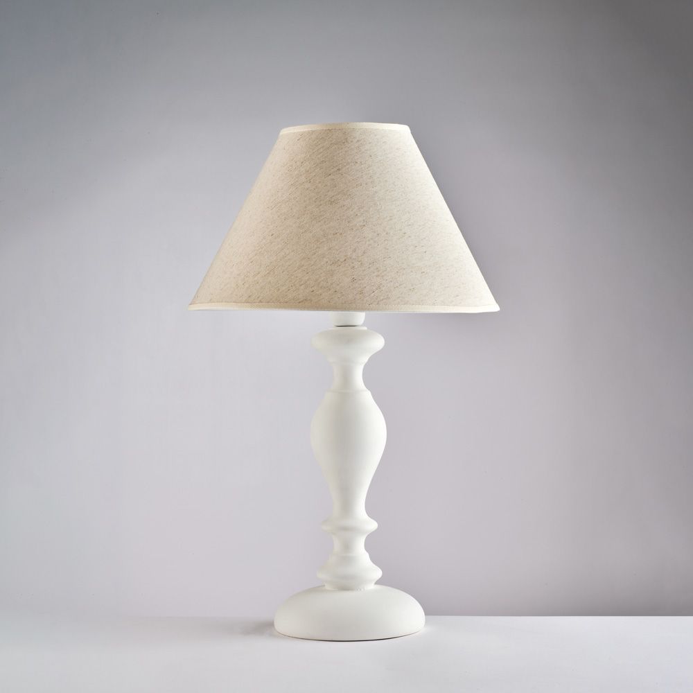 Lampada da tavolo shabby chic bianco 1 luce CASCINA BL265-LM-BCO