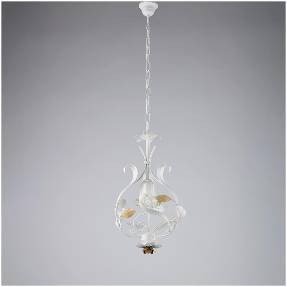 LAMPADARIO FERRO BATTUTO ARTIGIANALE CESTO BL 274 1 L