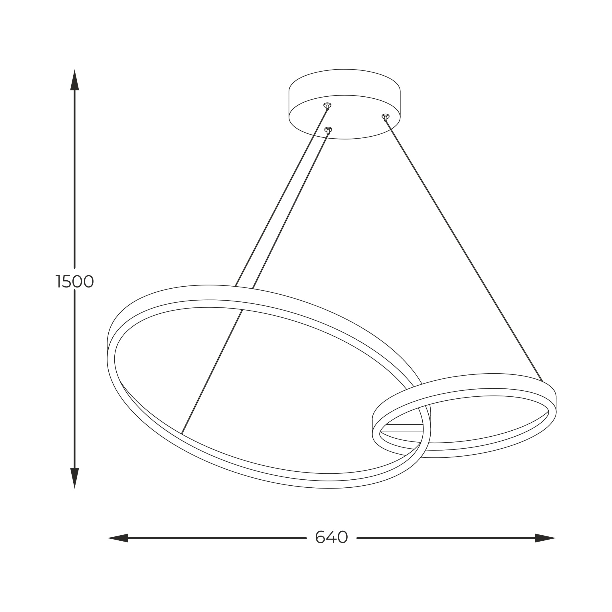 Lampadario Sospensione LED  20002P-GD