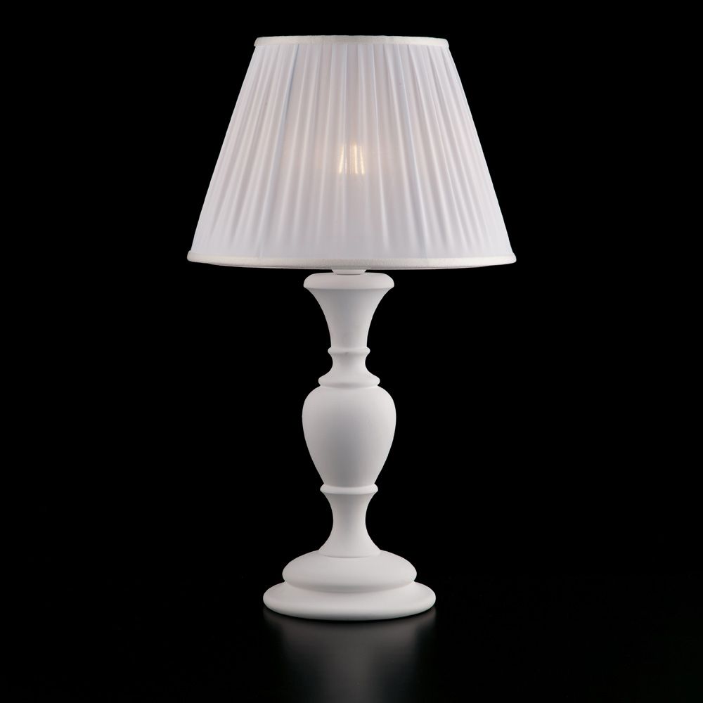 Lampada da tavolo shabby chic bianco 1 luce FIORENZA BL172-LM-BCO