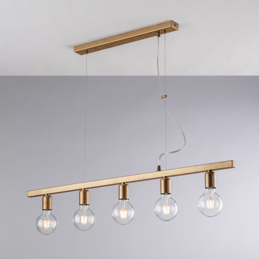 Sospensione contemporanea oro 5 luci FABIAN BL293-5-OR