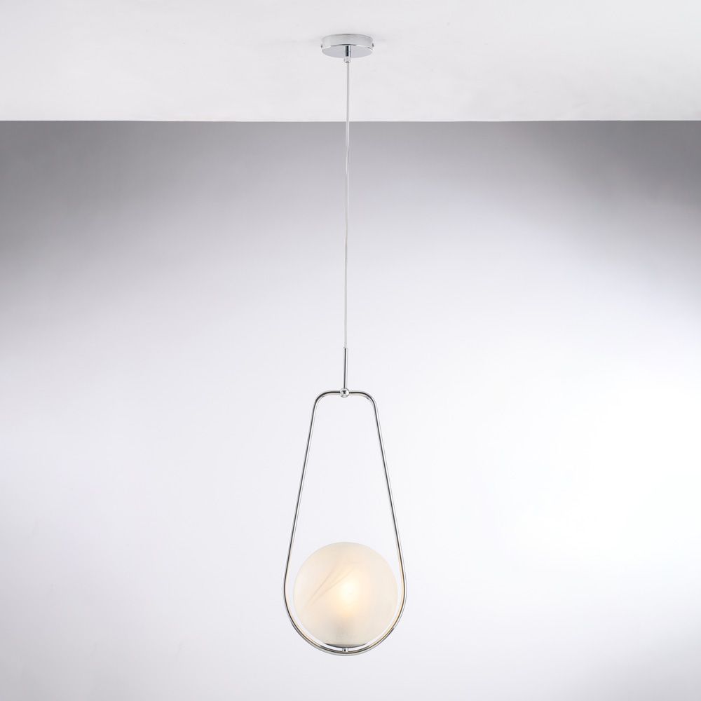 Lampadario contemporaneo cromo 1 luce AFRODITE BL286-S1-CR