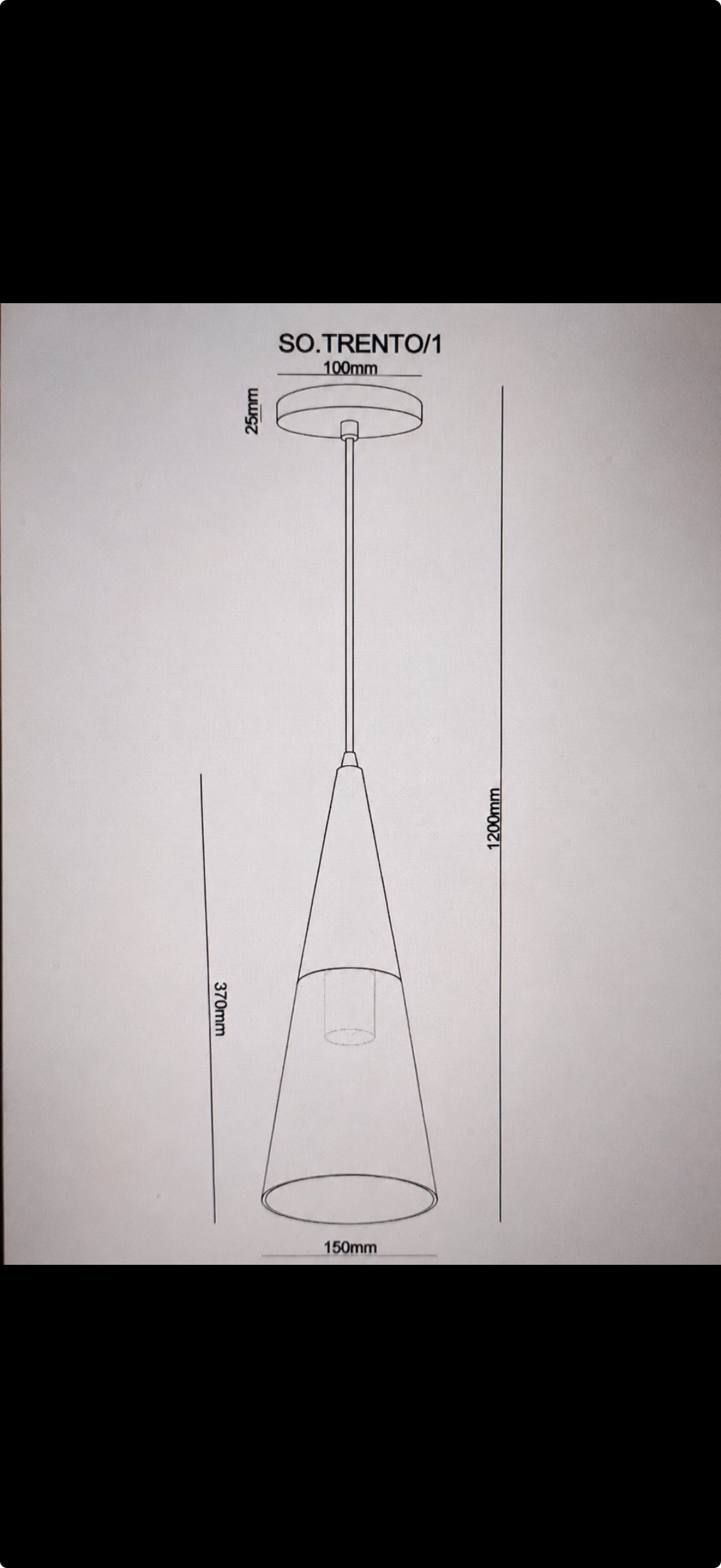Lampadario Sospensione TRENTO D25