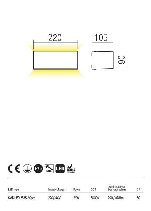 LIMAS 90562 REDO GROUP applique per esterni