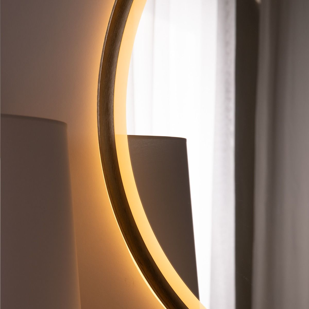 Specchio Con Luce a LED 3177A 80x80 cm oro