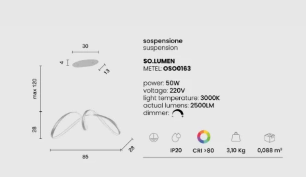 Lampadario Sospensione SO.LUMEN 50W