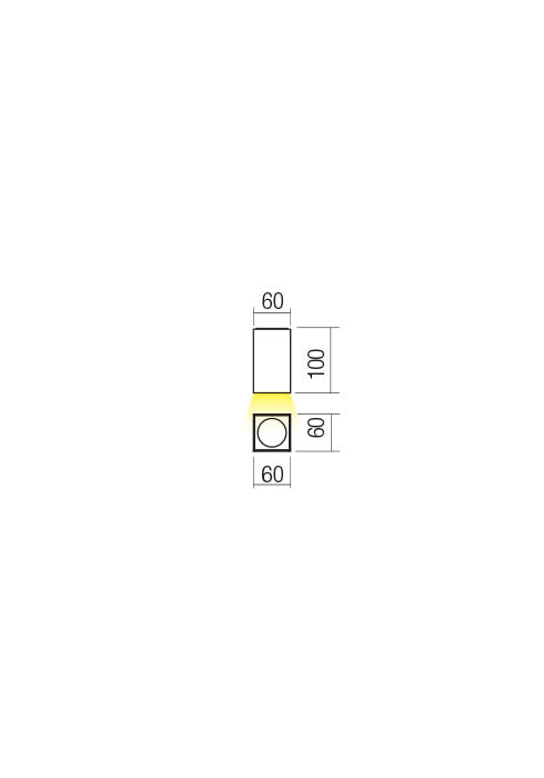 QUAD REDO GROUP plafoniera per esterno LED 3W