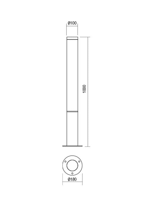 Palo Per Esterno Hint Bollard REDOGROUP 90277
