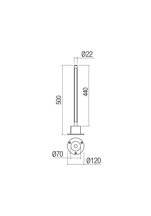 Paletto Per Esterno LED Wiki 90344/35