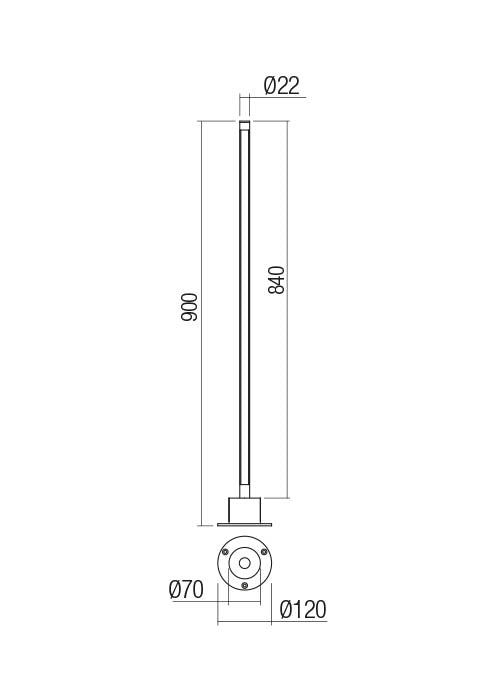 Paletto Per Esterno LED Wiki 90344/35