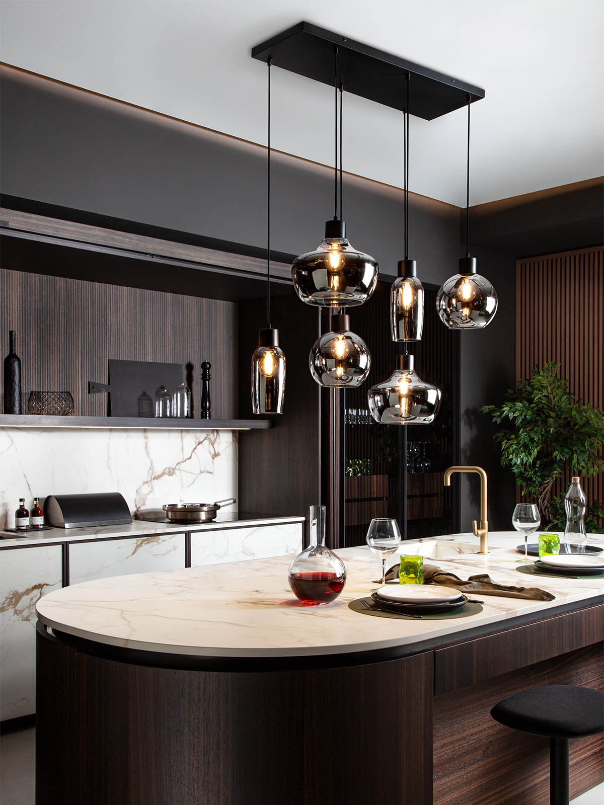 Lampadario moderno Sospensione 6  Luci Atlantis