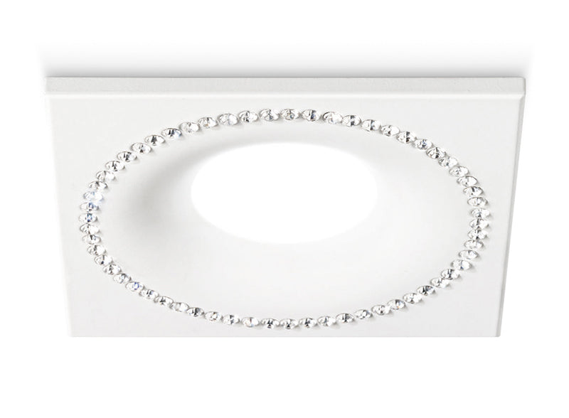 Faretto Da Incasso Quadrato con Strass