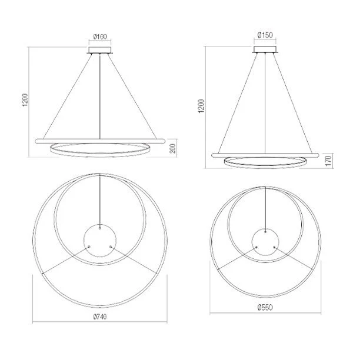 TORSION REDO GROUP sospensione a LED