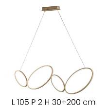 SOSPENSIONE RICE CON LED INTEGRATO ONDALUCE