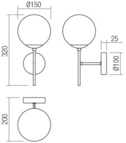 Lampada Da Parete Mundi