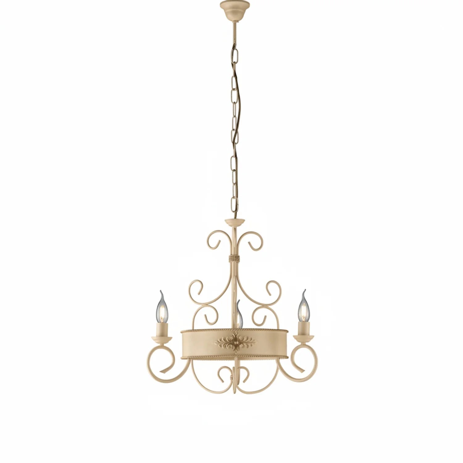 LAMPADARIO IN FERRO BATTUTO ARTIGINALE BALTIMORA BL-183-3AV
