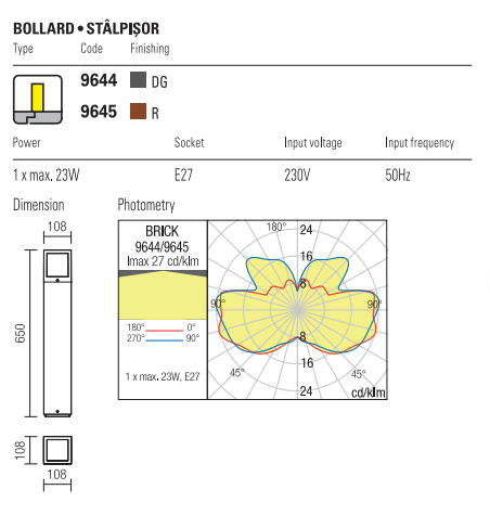 BRICK 9645 REDO GROUP palo per esterno