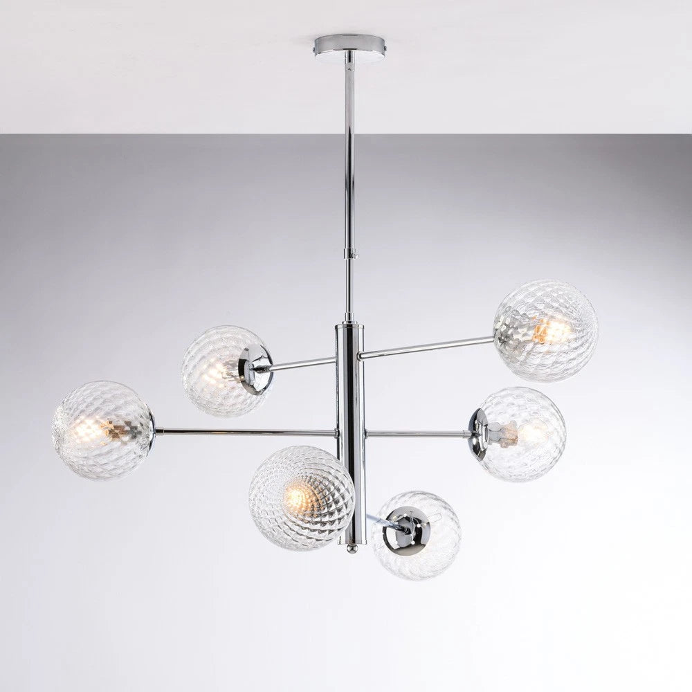 Lampadario contemporaneo cromo 6 luci DEMETRA BL279-6-CR