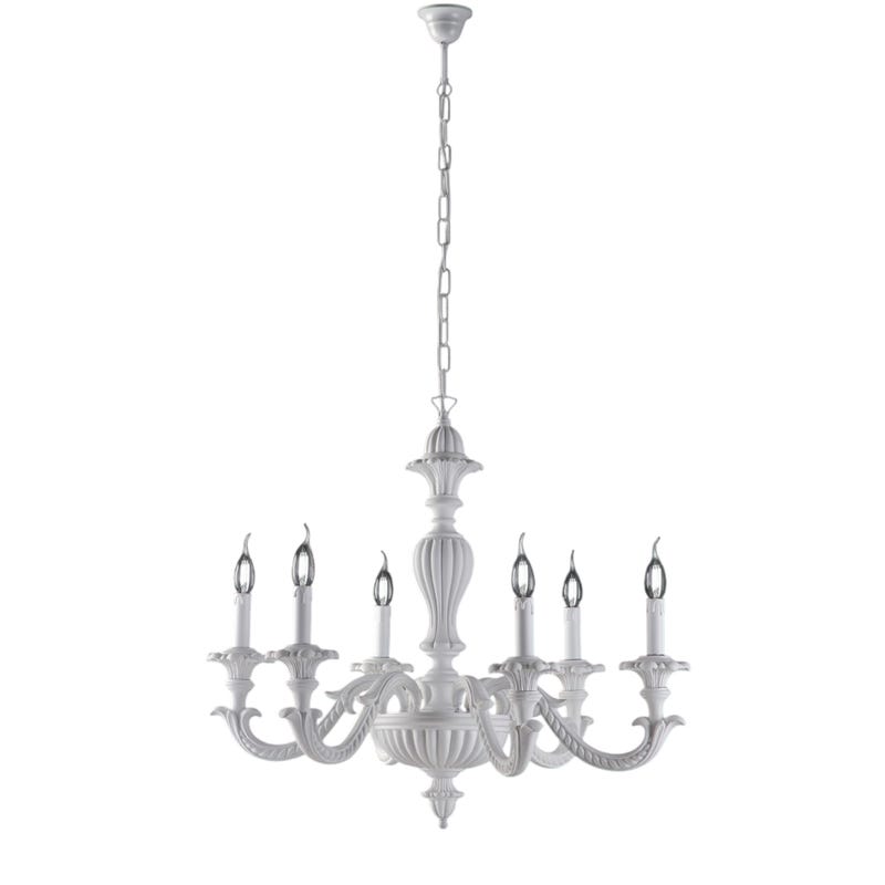 LAMPADARIO LEONARDO 6 LUCI SHABBY