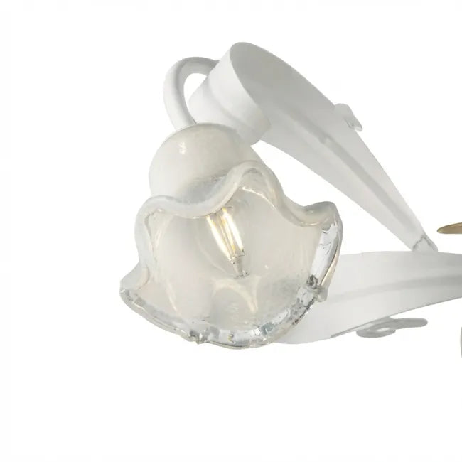 LAMPADARIO FERRO BATTUTO ARTIGIANALE CESTO BL274-3-BCO