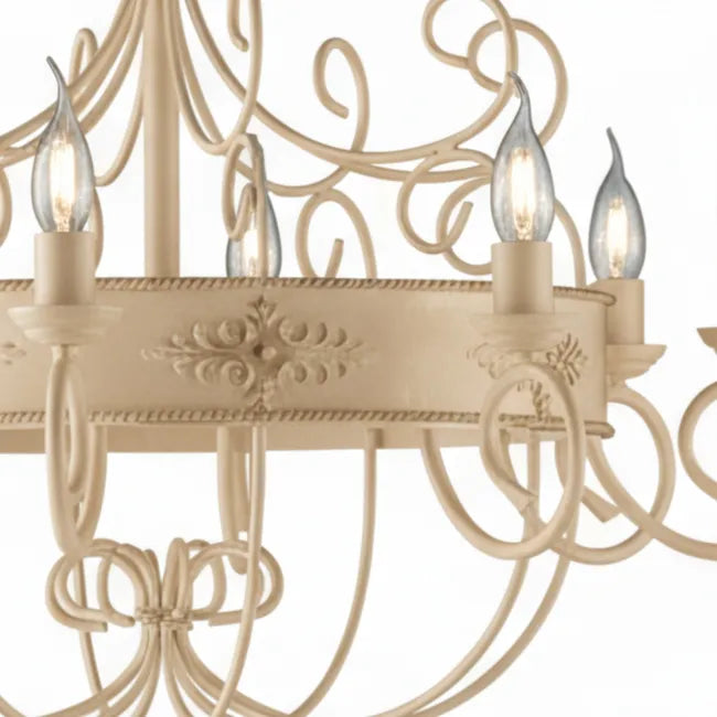 LAMPADARIO IN FERRO BATTUTO ARTIGIANALE BALTIMORA BL-183-8AV
