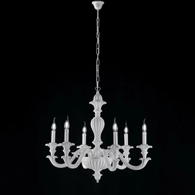 LAMPADARIO LEONARDO 6 LUCI SHABBY