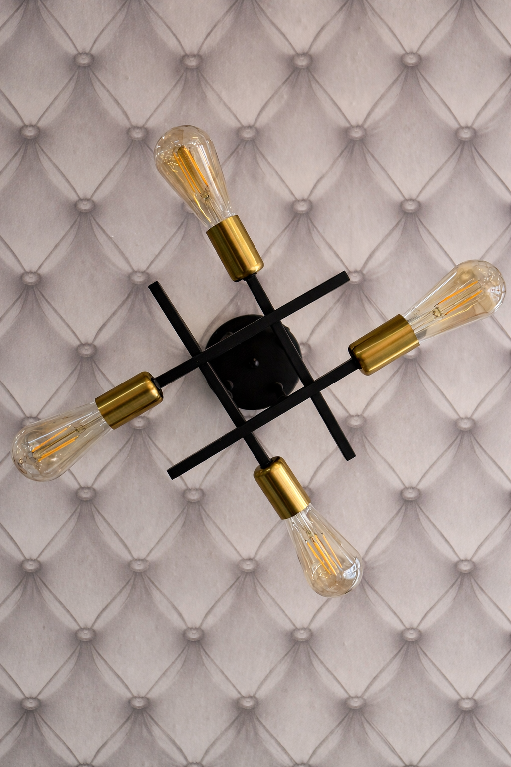 Lampada da parete Nero Oro
