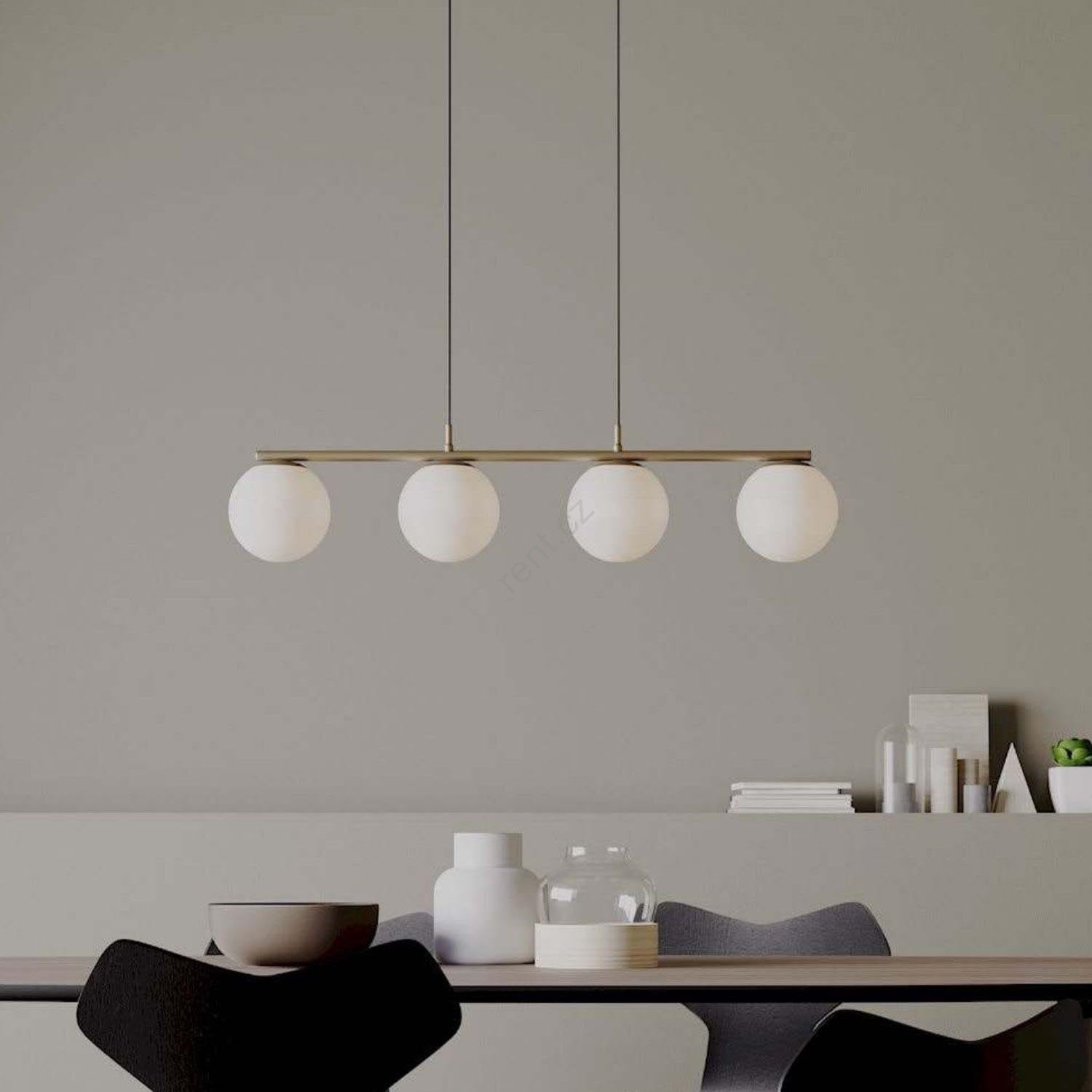 Lampadario moderno Sospensione 4 Luci Boowling