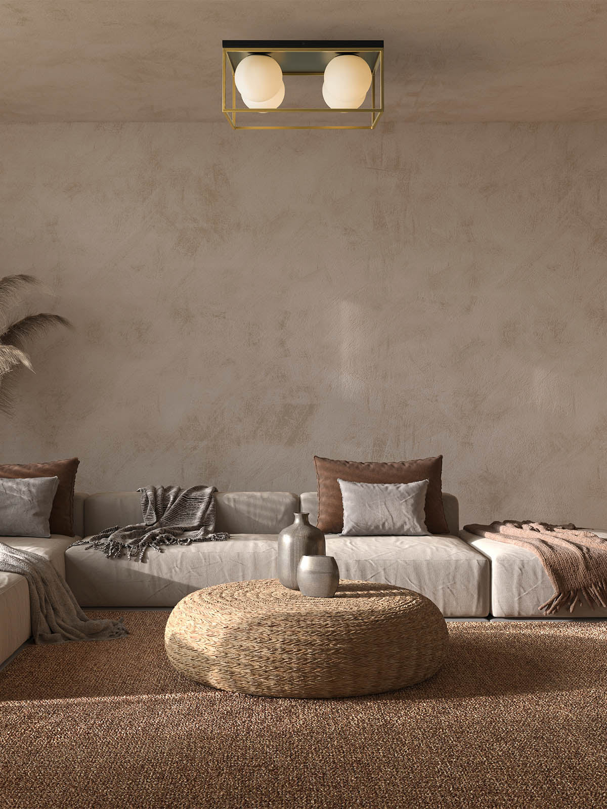 Lampadario Plafoniera da Soffitto/Parete 4 Luci Zodiac